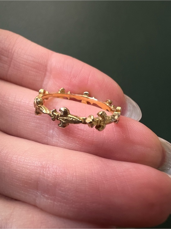 Catbird Jewelry - Fleur De Lis Vermeil Ring Corpus Christi France